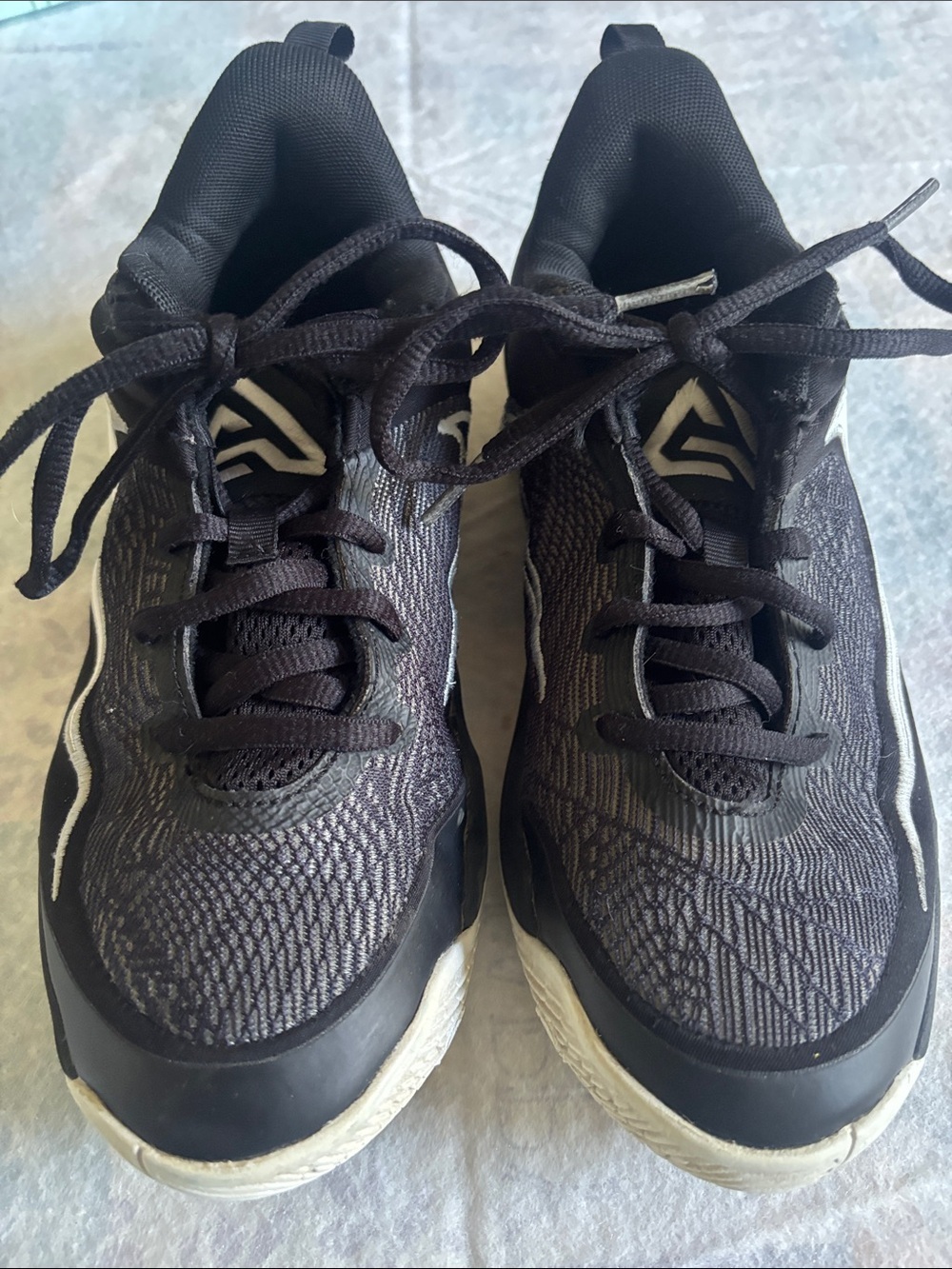 Nike Kids Black and White Athletic Sneakers - Picture 2 of 4